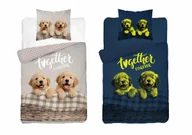 Pościel dla dzieci - Pościel bawełniana dziecięca świecąca 140x200 5553a psy fluo - miniaturka - grafika 1