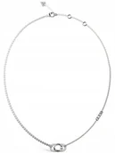 Naszyjniki - Guess Oh My G srebrny naszyjnik literka G kryształki JUBN04509JW - miniaturka - grafika 1