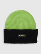 Czapki dla dzieci - 4F Czapka zimowa chłopięca - zielona Uniwersalny - miniaturka - grafika 1