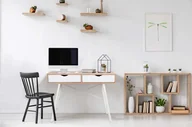 Biurka - Biurko TUTUMI Loft FF180902, 2 szuflady, białe/sonoma, 79x100x48 cm - miniaturka - grafika 1
