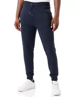Spodenki męskie - BOSS Męskie spodnie do biegania Sefadelong Relaxed-Fit z bawełny o strukturze French Terry, Dark Blue404, XS - miniaturka - grafika 1