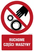 Tablice BHP - GC072 RUCHOME CZĘŚCI MASZYNY, TS - PŁYTA TD FOTOLUMINESCENCYJNA; (100X150MM) - miniaturka - grafika 1