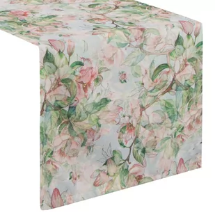 Bieżnik 40 x 140 Dekoracyjny Flore10 Ziel+Róż - Obrusy i serwetki - miniaturka - grafika 1