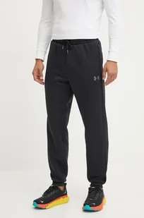 Under Armour spodnie dresowe Armour Fleece Pro kolor czarny gładkie 1386586 - Spodnie męskie - miniaturka - grafika 1