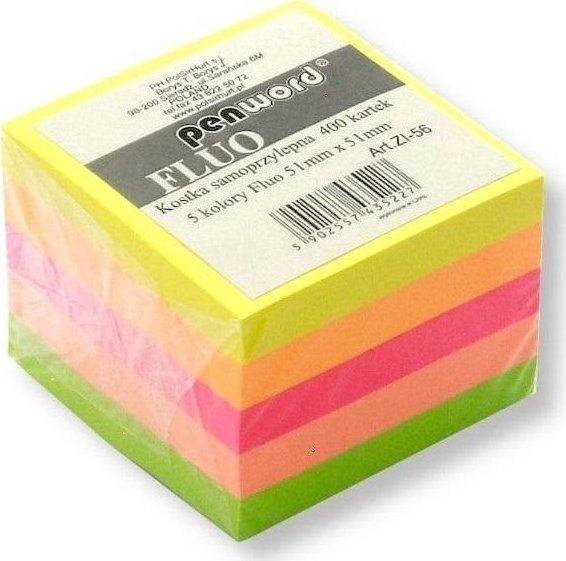 Penword Kostka samoprzylepna fluo 5x5cm