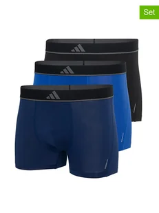 adidas Bokserki (3 pary) w kolorze granatowym, czarnym i niebieskim - Majtki męskie - miniaturka - grafika 1