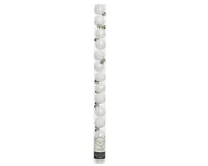 Bombki - Małe Bombki Na Choinkę 3Cm Plastikowe Ozdobne X14 Białe - miniaturka - grafika 1