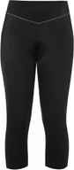 Spodnie rowerowe - VAUDE Vaude damskie spodnie Women's Active 3/4 Pants, 3/4 spodnie rowerowe, funkcjonalna wyściółka siedziska, czarne uni, 34, 044090510340 - miniaturka - grafika 1