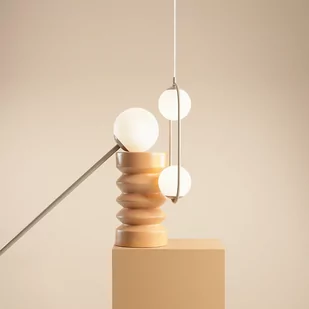 Riva lampa wisząca 2-punktowa beżowa 1086H17 - Lampy sufitowe - miniaturka - grafika 3
