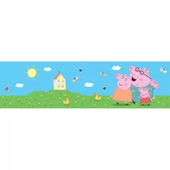 Wyposażenie pokoiku dziecięcego - Dekoracyjny pas samoprzylepny Peppa Pig Classic, 500 x 9,7 cm - miniaturka - grafika 1