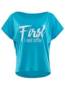 Koszulki i topy damskie - WINSHAPE T-shirt damski, Sky-blue-biały, S - miniaturka - grafika 1