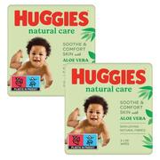 Chusteczki nawilżane - 2x Chusteczki nawilżane HUGGIES Natural Care 168 szt - miniaturka - grafika 1