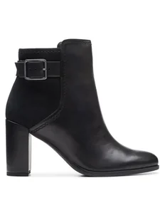 Clarks Botki Freva 85 Buckle 26174749 Czarny - Botki damskie - miniaturka - grafika 1