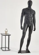 Manekiny wystawowe - M21-8 Man czarny Eurotondisplay Manekin męski stojący czarny matowy lakierowany Egghead Szyk i elegancja - miniaturka - grafika 1