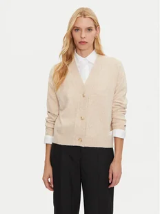 Tommy Hilfiger Kardigan UW0UW05520 Beżowy Regular Fit - Swetry damskie - miniaturka - grafika 1