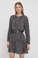 Sukienki - Pepe Jeans sukienka AZALEA kolor czarny mini rozkloszowana - miniaturka - grafika 1