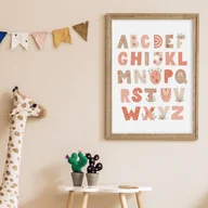 Wyposażenie pokoiku dziecięcego - Plakat dla dzieci alfabet boho I - miniaturka - grafika 1