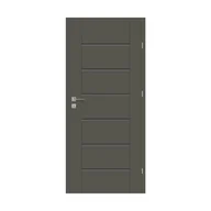 Drzwi wewnętrzne - Skrzydło drzwiowe przylgowe pełne Quanto Grafit mat 70 prawe Voster - miniaturka - grafika 1