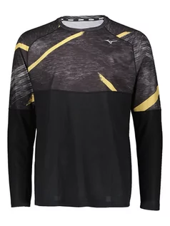 Koszulki sportowe męskie - Mizuno Koszulka funkcyjna "Thermal Charge" w kolorze czarno-szarym - grafika 1