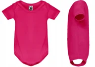 Body dla niemowląt - BODY niemowlęce BAWEŁNA Krótki Rękaw Roly HONEY 7200 RÓŻ ROSETTE 62 - miniaturka - grafika 1