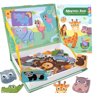 Układanka Magnetyczna Puzzle Zwierzęta Montessori - Układanki dla dzieci - miniaturka - grafika 1