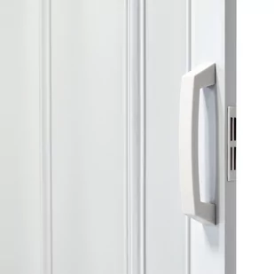 Drzwi harmonijkowe 004-90-06 biały mat 90 cm - Drzwi wewnętrzne - miniaturka - grafika 1