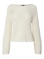 Swetry damskie - Pieces Sweter "Fallon" w kolorze kremowym - miniaturka - grafika 1