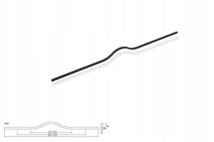 Uchwyt meblowy Viefe Brave 0452 482mm czarny mat - Meble modułowe i akcesoria - miniaturka - grafika 1