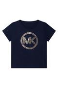 Koszulki dla dziewczynek - Michael Kors t-shirt bawełniany dziecięcy kolor granatowy - miniaturka - grafika 1