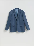 Kurtki męskie - Reserved - Marynarka slim fit z wiskozą - niebieski - miniaturka - grafika 1