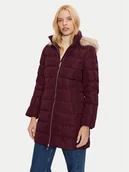 Kurtki damskie - Tommy Hilfiger Kurtka puchowa Heritage WW0WW43234 Bordowy Regular Fit - miniaturka - grafika 1