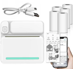 MINI DRUKARKA TERMICZNA DO ZDJĘĆ C19 NOTATEK ETYKIET + 5 ROLEK - Drukarki kart i etykiet MINI DRUKARKA TERMICZNA DO ZDJĘĆ C19 NOTATEK ETYKIET + 5 ROLEK - Drukarki kart i etykiet - miniaturka - grafika 1