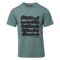 Koszulki męskie - Męska Koszulka z krótkim rękawem HI-TEC AMEZO M000272739 – Zielony - miniaturka - grafika 1