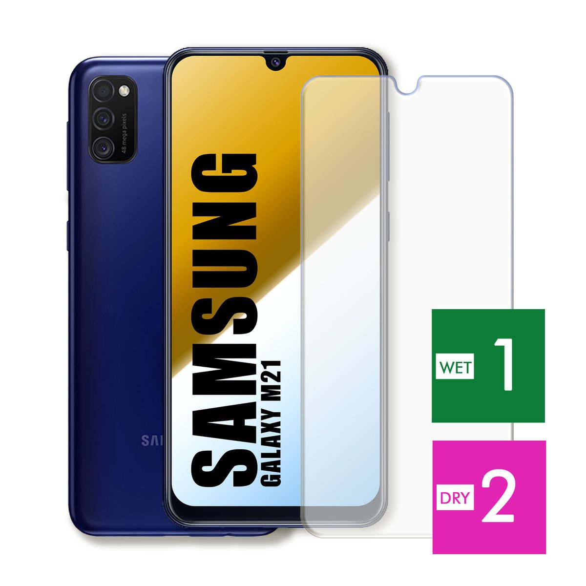 WZMOCNIONE SZKŁO DO SAMSUNG GALAXY M21 SZYBKA HARTOWANE 9H JAKOŚĆ