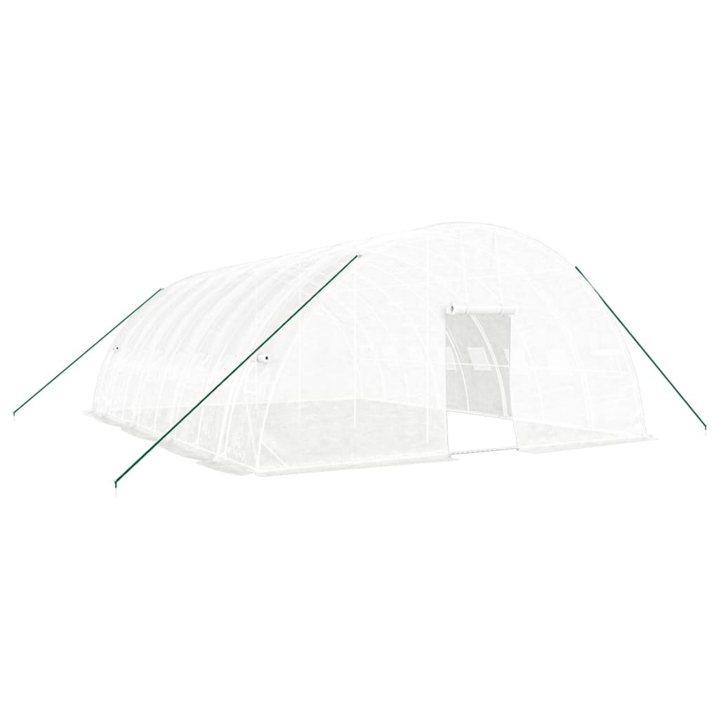 Prolenta Premium - Szklarnia z ramą stalową biała 48 m² 8x6x2,85 m