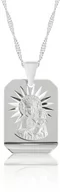 Biżuteria religijna - Srebrny medalik z grawerem Matka Boska Częstochowska - miniaturka - grafika 1