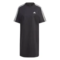 Sukienki - Sukienka damska adidas SINGLE JERSEY BOYFRIEND czarna HR4923 - miniaturka - grafika 1
