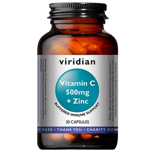 Viridian Witamina C 500 mg z cynkiem Suplement diety 30 kaps. - Witaminy i minerały - miniaturka - grafika 1