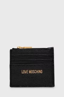 Portfele - Love Moschino etui na karty kolor czarny - grafika 1