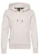 Bluzy damskie - Superdry Vintage Cooper Emboss Hood Bluza damska, Glacier Grey Marl, 36 - miniaturka - grafika 1