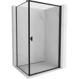 Mexen Mist-B kabina prysznicowa uchylna prawa 80 x 70 cm, czarna ramka, czarna - 8A2T-080-070-70-70-P - Kabiny prysznicowe - miniaturka - grafika 1
