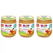 Hipp Jabłka z morelami po 4. miesiącu zestaw 3 x 125 g Bio - Desery dla dzieci - miniaturka - grafika 1