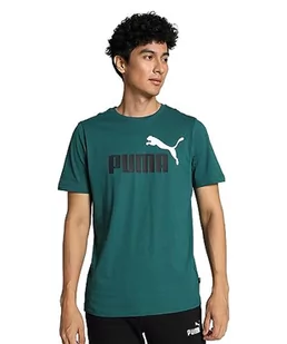 Puma ESS Logo Tee - Koszulka męska, Malachit, XL - Koszulki męskie - miniaturka - grafika 1