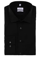 Koszule męskie - Textilkontor Walter SEIDENSTICKER GmbH & Co. KG Męska koszula X-Slim Fit z długim rękawem, czarna, 37, czarny - miniaturka - grafika 1
