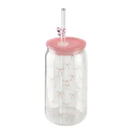 Kubki - PETER RIBBON Kubek ze słomką 480ml7,5x7,5x15cm - miniaturka - grafika 1