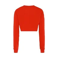 Bluzy damskie - Ucy Damska bluza z długim rękawem ze 100% poliestru, z okrągłym dekoltem, czerwona, rozmiar S, czerwony, S - miniaturka - grafika 1