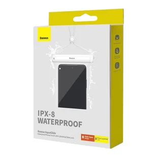 Uniwersalne wodoodporne etui Baseus AquaGlide z zamkiem cylindrycznym (białe) - Etui i futerały do telefonów - miniaturka - grafika 8
