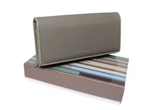 Portfel Damski Pierre Cardin Suwak Skóra Włoska 1720 CZARNY 19 x 11 x 4 [cm] - Portfele - miniaturka - grafika 1