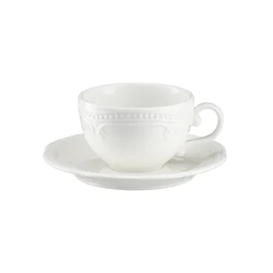 Filiżanka do espresso 100 ml ze spodkiem WHITE PRINCESS - Filiżanki - miniaturka - grafika 1
