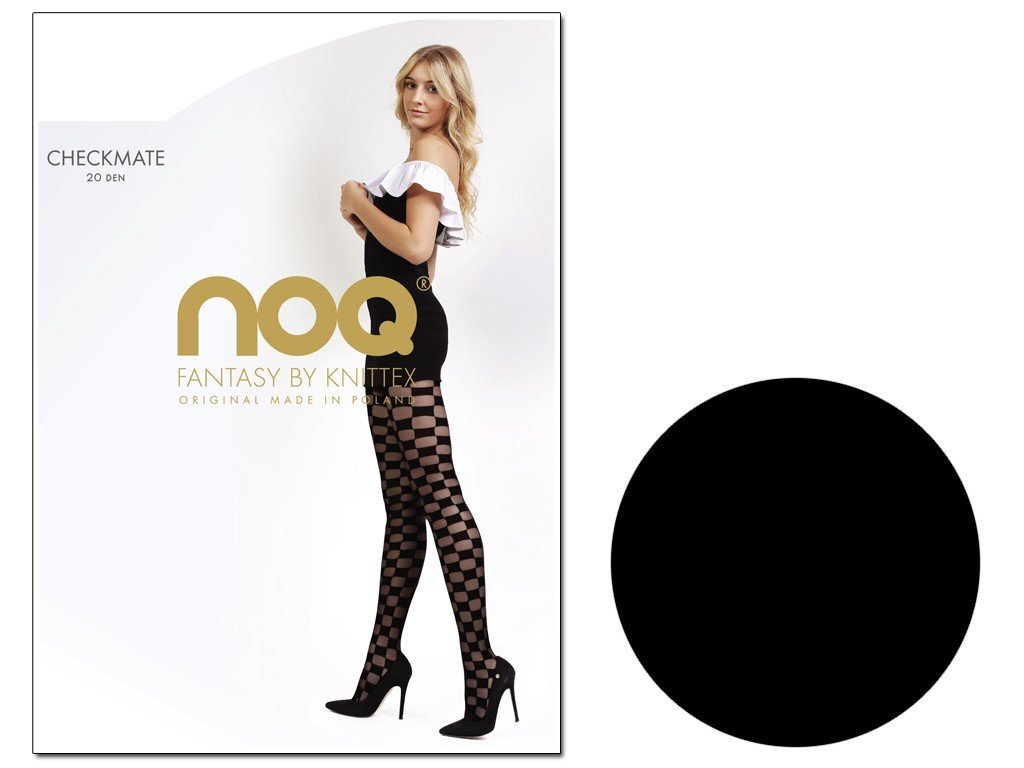 Rajstopy W Szachownice Czarna Kratka Nero 2